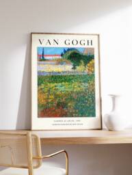 Van Gogh Exhibition Poster, Garden At Arles, Art Print, Wall Decor, Floral Art, Gift Idea, A1/A2/A3/A4 - thumbnail 1