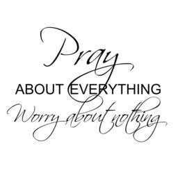 Pray About Everything Worry Nothing Family Vinyl Picture Wall Lettering Decal - 139 - thumbnail 3