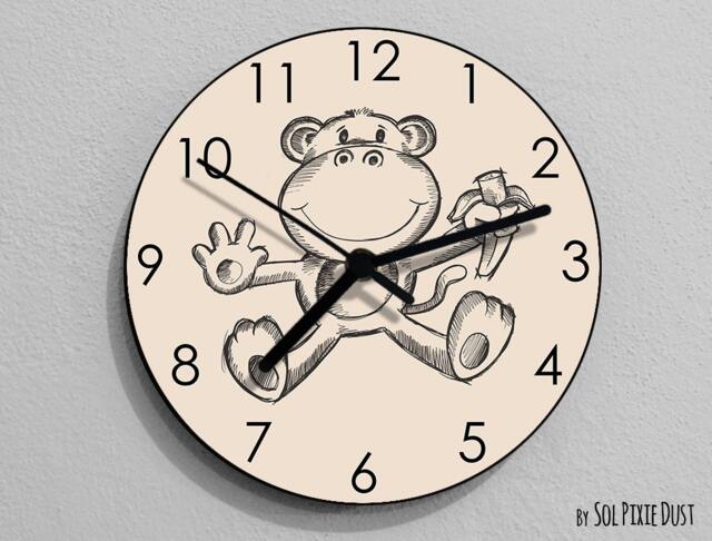 Monkey Wall Clock - Kids Nursery Room, Teens Baby Room - image 1