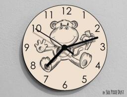Monkey Wall Clock - Kids Nursery Room, Teens Baby Room