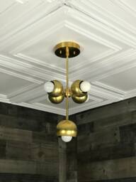Razor Modern 5 Orb Light Mid Century Semi Flush - thumbnail 1