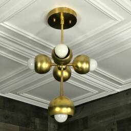 Razor Modern 5 Orb Light Mid Century Semi Flush - thumbnail 4
