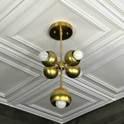 Razor Modern 5 Orb Light Mid Century Semi Flush - thumbnail 2