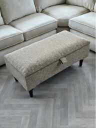 Animal Print Ottoman Bench - Handmade Storage Footstool, Coffee Table