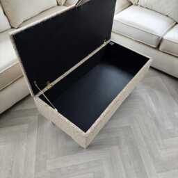 Living Room Footstool Storage Coffee Tablel Pouffe - Ottoman Handmade Footrest Seat Bench Table - thumbnail 3