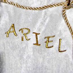 Elegant Embroidered Lettering - Silver Personalize Your Christmas Stocking With Embroidery By I Believe in Mermaids