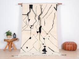 Authentic Beni Ourain Rug, Soft Moroccan Rug 5x8 Ft - thumbnail 1