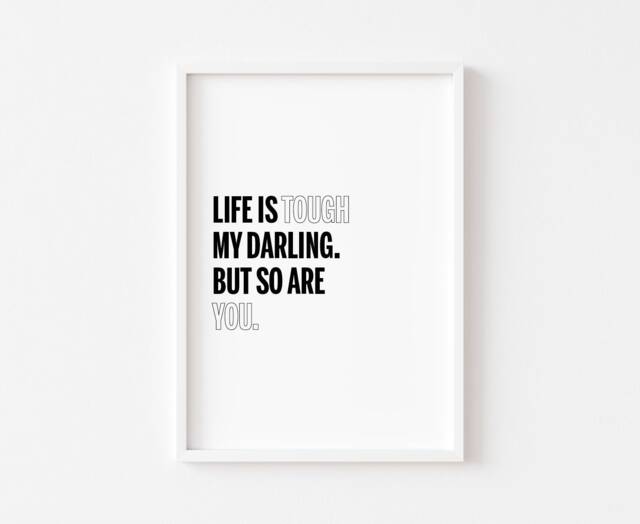 Bedroom Prints - Home Wall Art Decor Print Inspirational Quotes Rude Quote Darling - image 1