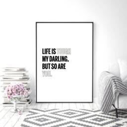 Bedroom Prints - Home Wall Art Decor Print Inspirational Quotes Rude Quote Darling - thumbnail 3