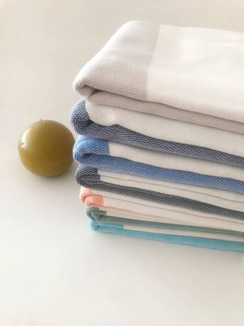 Handwoven Organic Cotton Turkish Towel Elegant Black Peshtemal - image 1