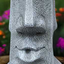 Concrete Moai Head Statue Stone Easter Island Sculpture Outdoor Polynesian Decor Cement Tiki Ornament Garden Yard Art Rapa Nui Inspired Gift - thumbnail 4