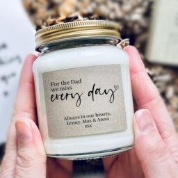Personalised For The Dad We Miss Every Day - in Memory Of Candle Bereavement Gift Remembrance Loss Memorial - thumbnail 2