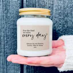 Personalised For The Dad We Miss Every Day - in Memory Of Candle Bereavement Gift Remembrance Loss Memorial