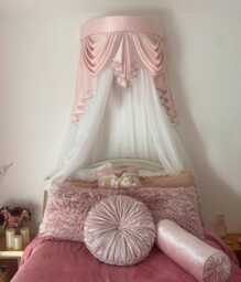 Pink Bed Crown Canopy