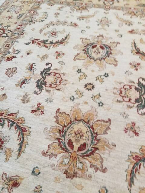 8 X 10 Vintage Design Top Quality Fine Peshawar Oushak Area Rug Hand Knotted Unique Allover Pattern - image 1