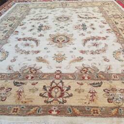 8 X 10 Vintage Design Top Quality Fine Peshawar Oushak Area Rug Hand Knotted Unique Allover Pattern - thumbnail 2