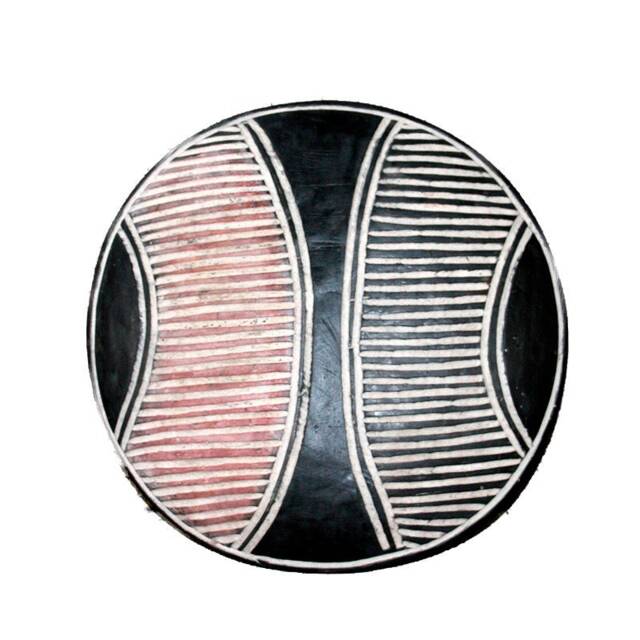 African Wood Shield - Wall Decor Authentic Cameroonian Bamileke Shields Wooden Hanging Hand Carved