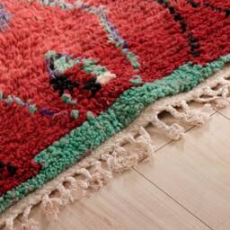 Authentic Boujaad Rug, Red Moroccan Rug 3x5 Ft - thumbnail 4
