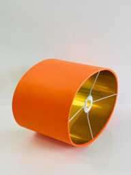 New Handmade By Order Luxury High Quality Coral Orange Velvet Fabric Lamp Shade Oval Shape Suitable For Tables & Ceilings
