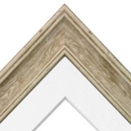 Scandi Distressed Wood Photo Frame With White Mount - thumbnail 2