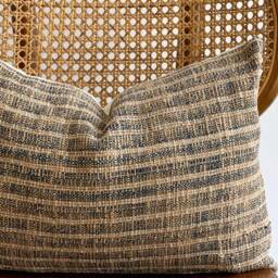 Brown Tribal Hemp Hand Woven Natural Dye Color Pillow Cover - thumbnail 2