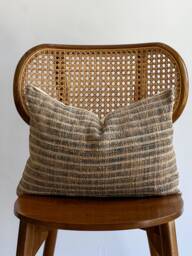 Brown Tribal Hemp Hand Woven Natural Dye Color Pillow Cover - thumbnail 1