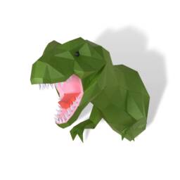 Diy T-Rex Trophy, Pre-Cut Papercraft Kit, 3D Wall Art - thumbnail 3