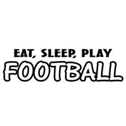 Eat Sleep Play Football Wall Decal Sports Quote Saying Athletics Boys Room Decor Mural Stickers Sayings - Vwaq - thumbnail 2