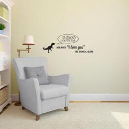 Rawr Dinosaur Love Quote Wall Decal - T-Rex Vinyl Art - thumbnail 1