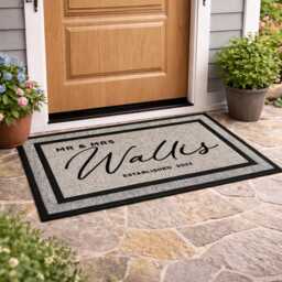 Customized Mr & Mrs Doormat - Personalized Gift Custom Last Name Mat - thumbnail 4