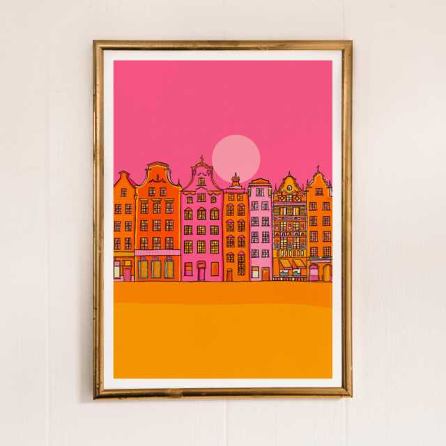 stockholm Art Print Colorful Sweden Travel Poster - image 1