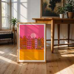 stockholm Art Print Colorful Sweden Travel Poster - thumbnail 2