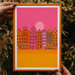 stockholm Art Print Colorful Sweden Travel Poster - thumbnail 3