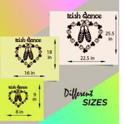 In-Style Decals Wall Vinyl Decal Art Sticker Irish Dance Words Sign Shoes Ireland Celtic Step Studio Dancing Girl Woman Design 1710 - thumbnail 2