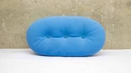 Dragee Oval, Light Blue, Made Of Softshell Fabric - thumbnail 1