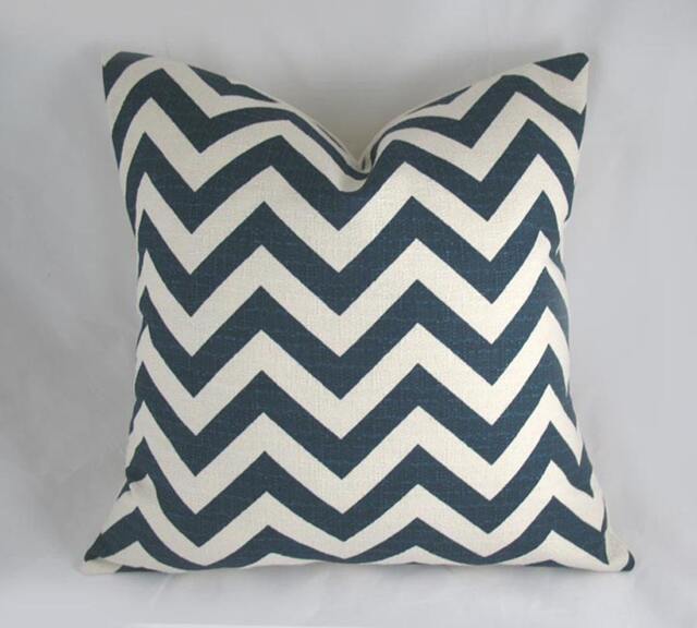Chevron - Teal, Cream, Textured Decorative Pillow Cushion Cover Accent Throw Zigzag/16 X Size Only - image 1