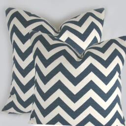 Chevron - Teal, Cream, Textured Decorative Pillow Cushion Cover Accent Throw Zigzag/16 X Size Only - thumbnail 2