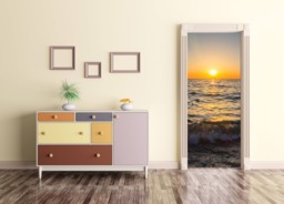 Sunrise Ocean Door Mural Peel & Stick Decal - thumbnail 1