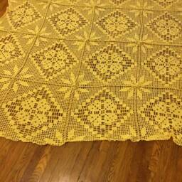 Floral Handmade Crochet Bedspread - thumbnail 3
