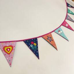 Unicorn Bunting, Rainbow Fantasy Nursery Playroom Bunting - thumbnail 3