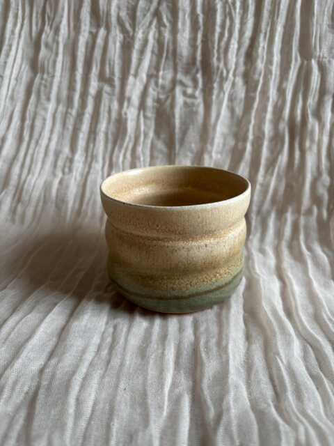 Bamboo Bubble Tumbler, Handmade Glazed Pot, 300Ml Vessel, Unique British Gift, Handcrafted Plant Whiskey Tumbler - image 1
