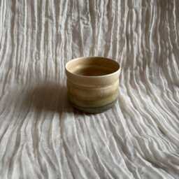 Bamboo Bubble Tumbler, Handmade Glazed Pot, 300Ml Vessel, Unique British Gift, Handcrafted Plant Whiskey Tumbler - thumbnail 4