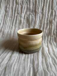 Bamboo Bubble Tumbler, Handmade Glazed Pot, 300Ml Vessel, Unique British Gift, Handcrafted Plant Whiskey Tumbler - thumbnail 1
