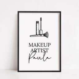 Personalised Salon Makeup Brushes Print - Job Role Artist Studio - thumbnail 2