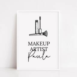 Personalised Salon Makeup Brushes Print - Job Role Artist Studio - thumbnail 3