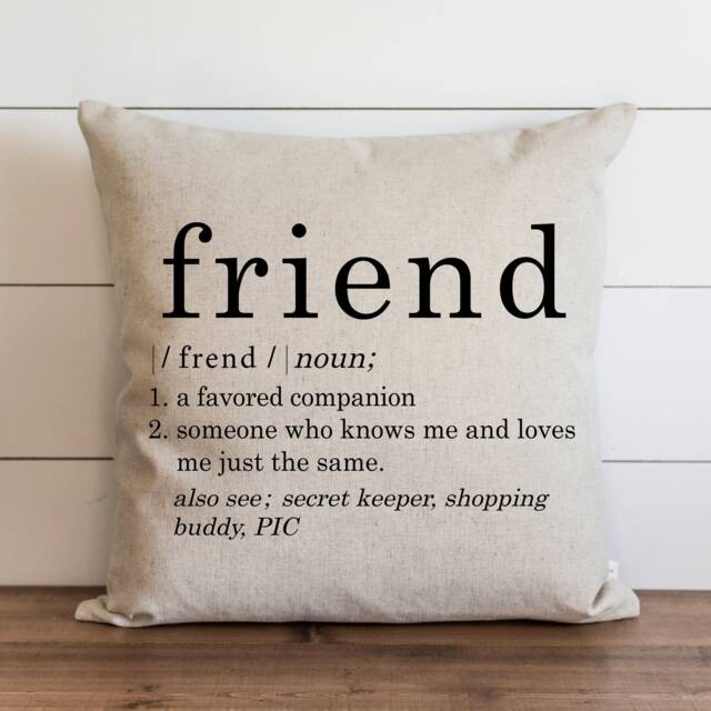 Friend // 18 X 20 Pillow Cover Everyday Throw Gift Accent Cushion - image 1
