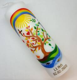 Baptismal Candle Tree Of Life, Incl. Inscription - thumbnail 1