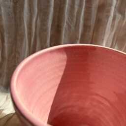 Candy Floss Pink Ceramic Planter, Handmade Glazed Pot, Plant Pots, 500Ml Barbie Vessel, Unique British Gift, Handcrafted Pots - thumbnail 3