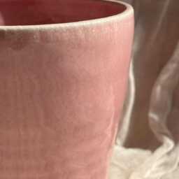 Candy Floss Pink Ceramic Planter, Handmade Glazed Pot, Plant Pots, 500Ml Barbie Vessel, Unique British Gift, Handcrafted Pots - thumbnail 2