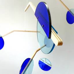 Blue Prism Mobile Mid-Century Modern Kinetic Sculpture - thumbnail 2